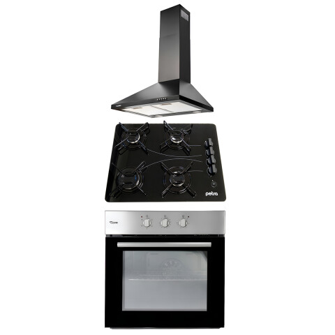 COMBO HORNO TEM AMATIC CON ANAFE Y CAMPANA NEGRA Combo Horno Tem Amatic Con Anafe Y Campana Negra