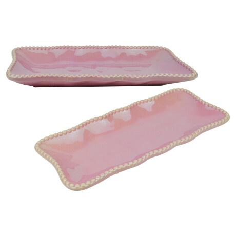 PLATO RECTANGULAR CERAMICA COLOR BORDE ONDEADO 31X14X3CM 1857-P19 PLATO RECTANGULAR CERAMICA COLOR BORDE ONDEADO 31X14X3CM 1857-P19