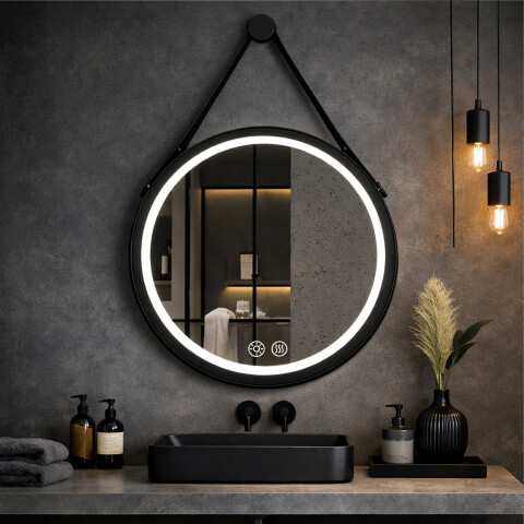 Espejo Redondo De Colgar Led 60 Cm Led13 TRANSPARENTE