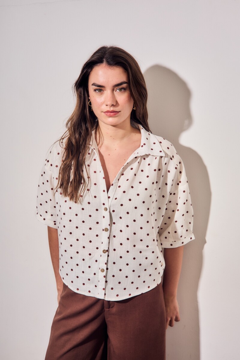 Blusa Lunares Nacar