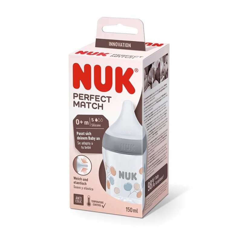 Mamadera Nuk Perfect Match Silicona 150ml +0m Mamadera Nuk Perfect Match Silicona 150ml +0m