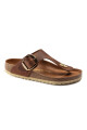 Sandalia Gizeh Big Buckle Oiled Nubuck Leather - Regular Cognac