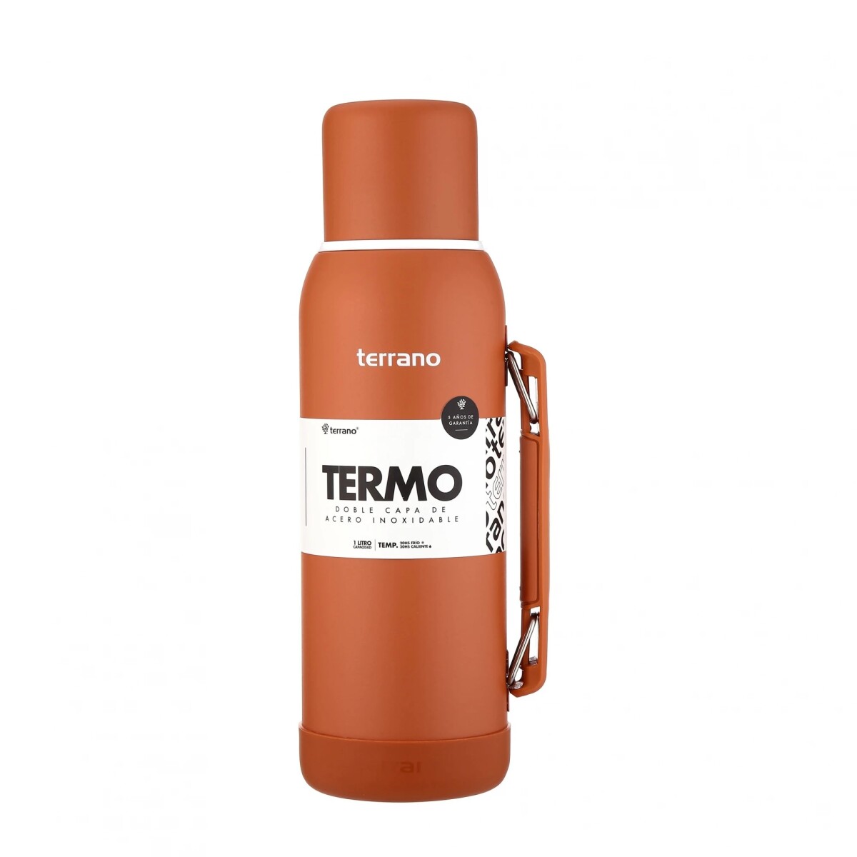 Termo Terrano Slim 1L con Base de Silicona - TERRACOTA 