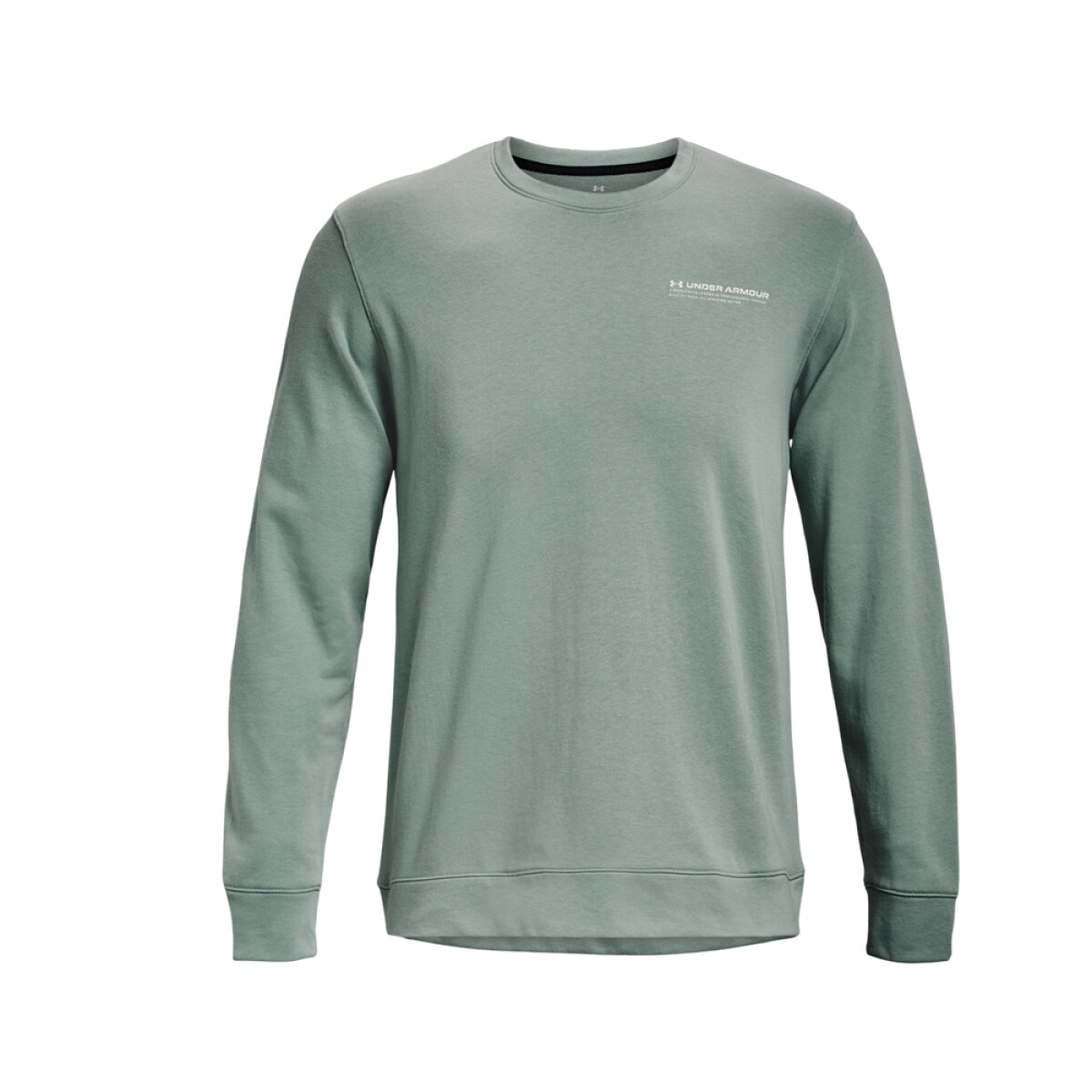 BUZO UNDER ARMOUR RIVAL TERRY LOGO - Light Green 