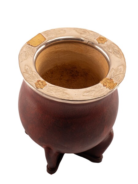 Mate porongo Plata y Oro M10
