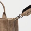 Cartera de Mano Capri En Cuero Liso Taupe