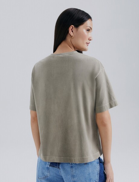 BLUSA EN ALGODÓN SUPERCOTTON CON ESTAMPA BEIGE