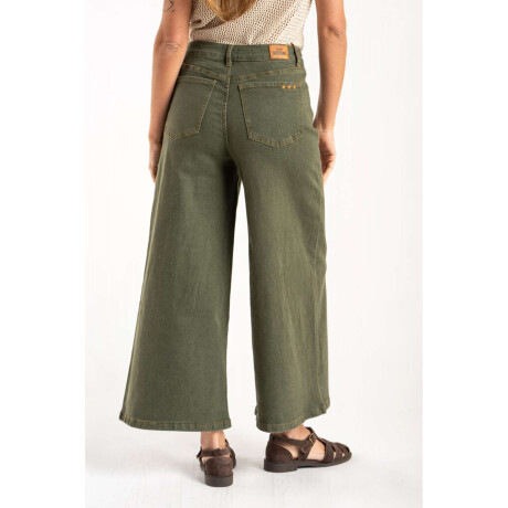 Wide Leg Lavado Oliva