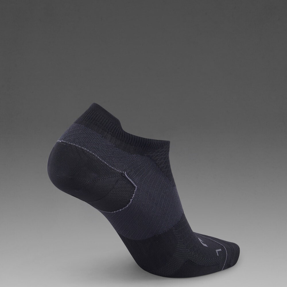 Vectr Ultralight No Show Socks - Unisex Black/titanium
