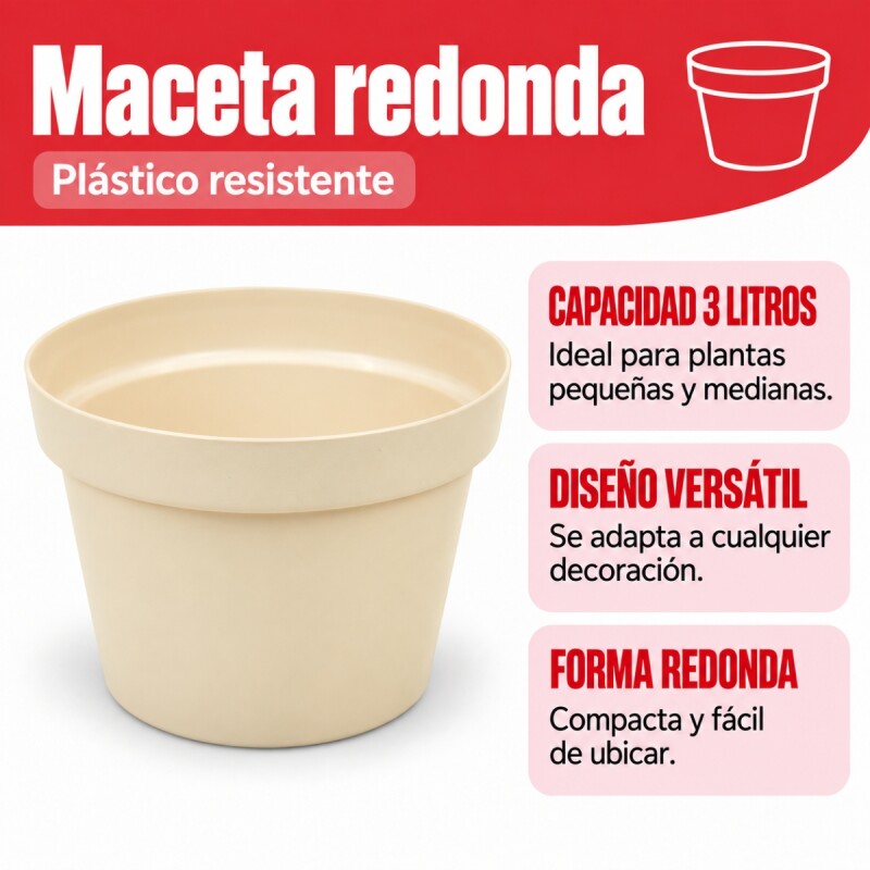 Maceta 3 lts ARENA
