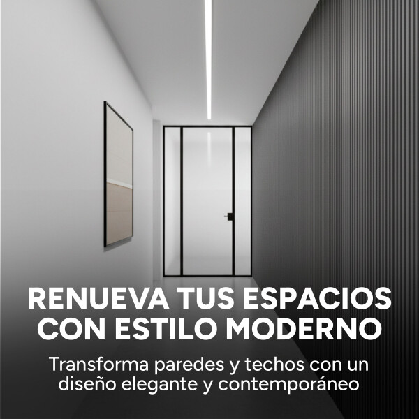 Pack x10 Wpc Simil Madera Wall Panel Lambrin 2.90x16.7 Color Gris Espiga