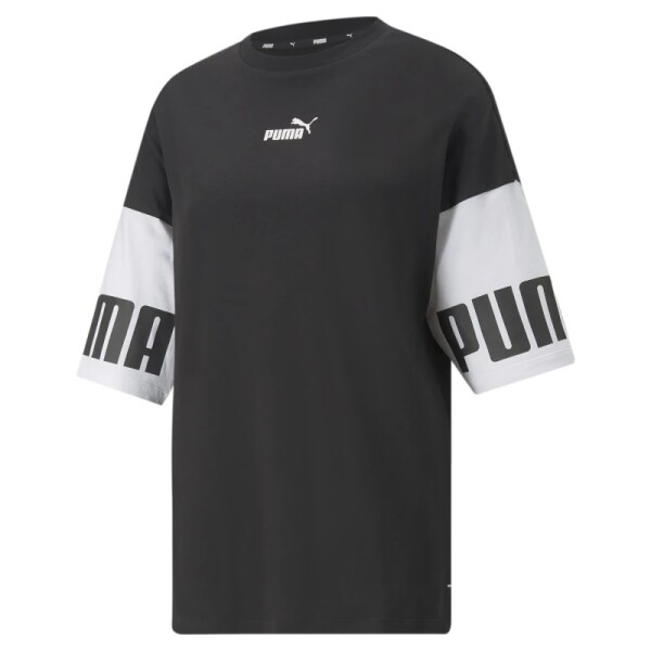 Puma Power Colorblock Tee - PUMA NEGRO/BLANCO