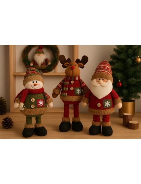 MUÑECO NAVIDEÑO 3 DISEÑOS SURTIDOS ROJO 49CM. MUÑECO NAVIDEÑO 3 DISEÑOS SURTIDOS ROJO 49CM.