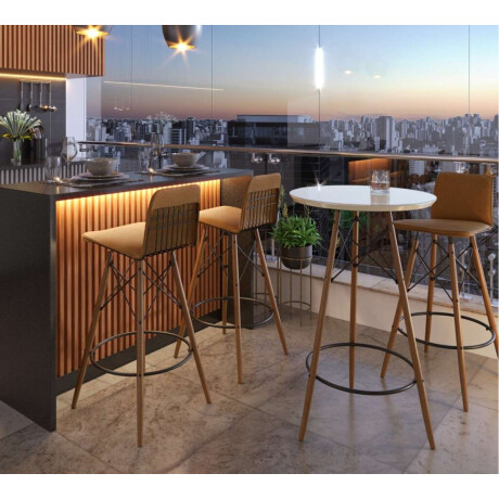 Mesa Lateral 43cm Linea Manhattan Blanco