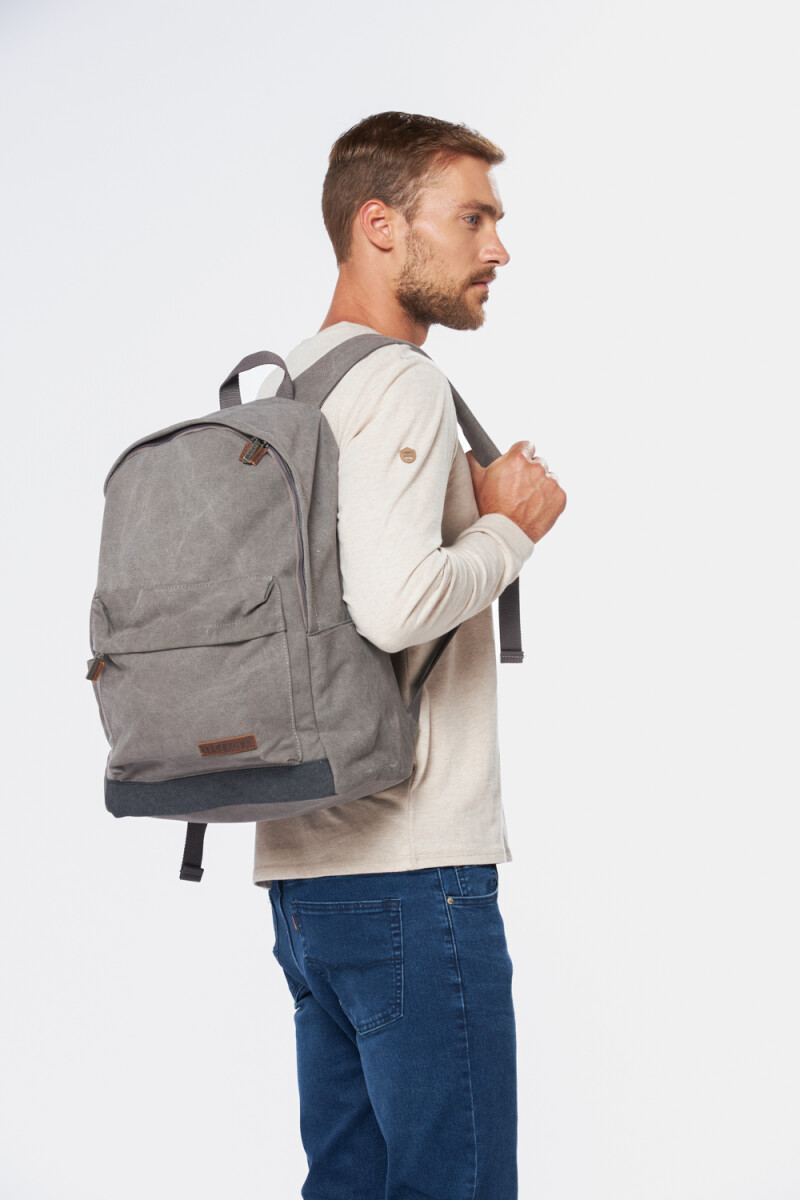 MOCHILA DE LONA - Gris 