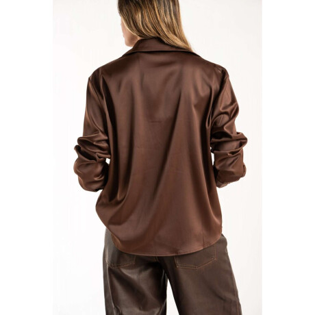 Camisa Saten Chocolate