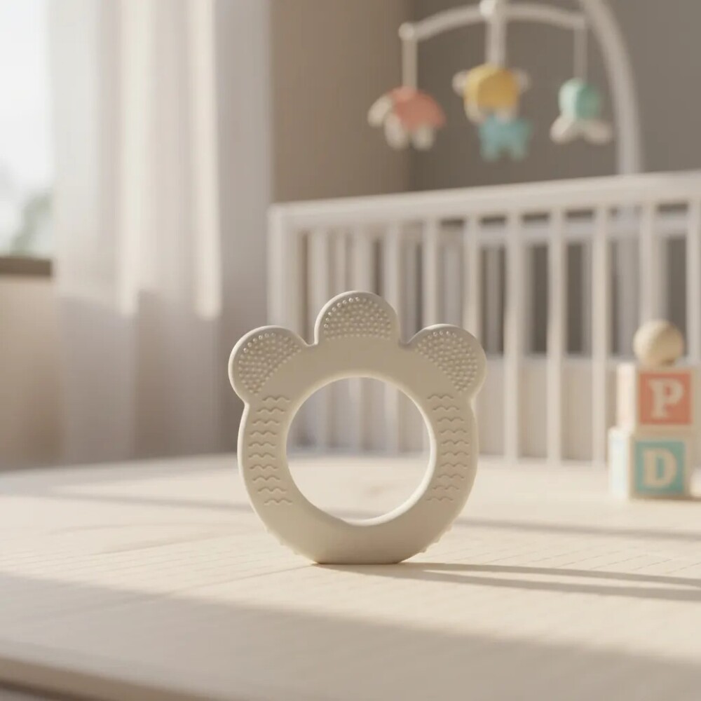 Mordillo silicona KIKKABOO sand beige