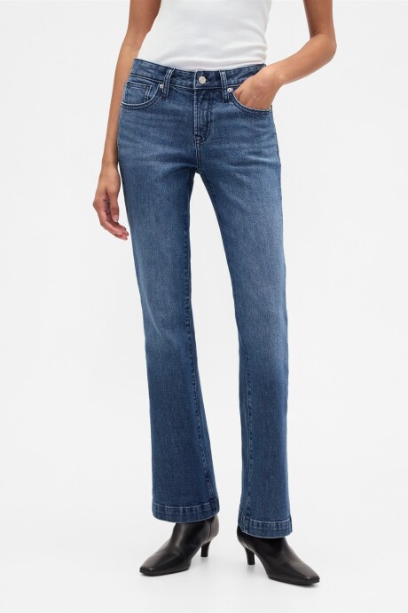 Jean Boot Tiro Bajo Mujer Dark Wash