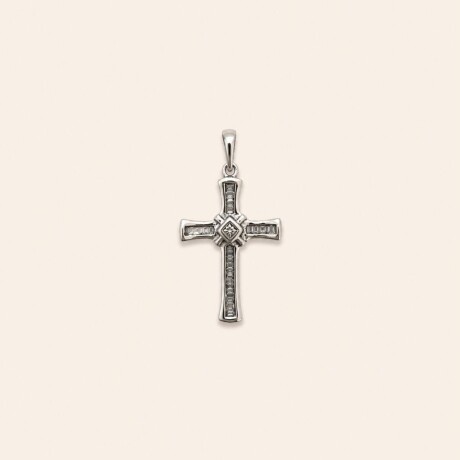 Dije Cruz - Oro 18k Blanco Dije Cruz - Oro 18k Blanco