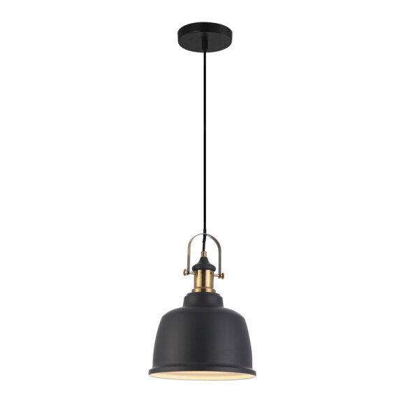Lámpara colgante campana negro E27 22x30cm BM2059X