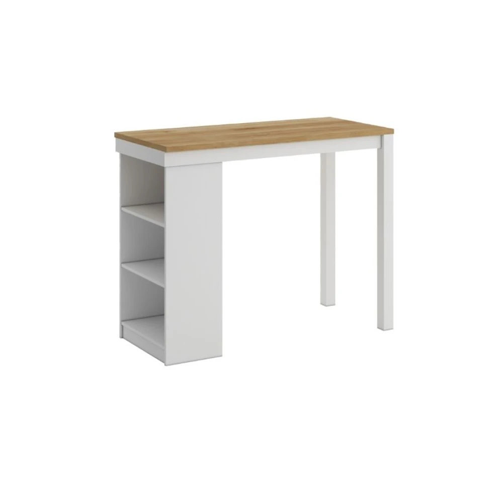Desayunador 4 Bancos Cocina Comedor Madera Blanco Desayunador 4 Bancos Cocina Comedor Madera Blanco