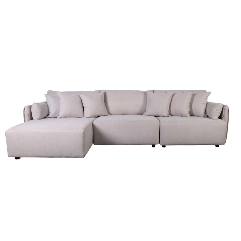 SOFÁ C/CHAISE MÁS DE 4 CUERPOS TELA NATURAL-BEIGE AMALFI BEIGE