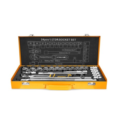 DINGQI JUEGO DE DADOS 24 PIEZAS INDUSTRIAL 1/2 PULGADA Dingqi Juego De Dados 24 Piezas Industrial 1/2 Pulgada