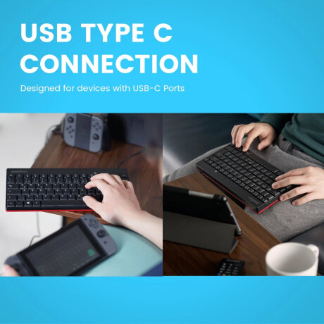 Mini Teclado Cableado Perixx 422 Usb Tipo C Español 001