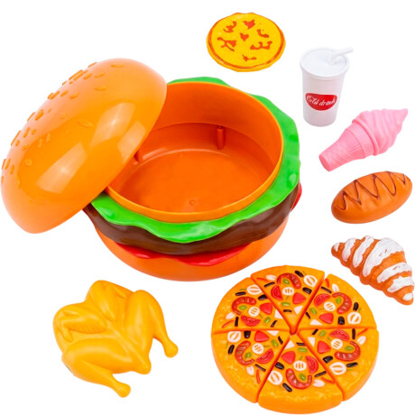 Kit Juego Cocina Hamburguesa Armable + Accesosrios Kit Juego Cocina Hamburguesa Armable + Accesosrios
