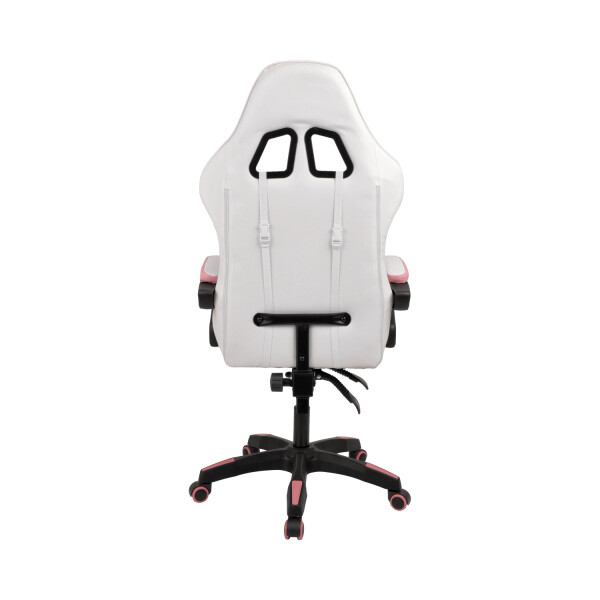 Silla Gamer Ergonomica Escritorio Reclinable Soporta 200kg Blanco con Rosa Silla Gamer Ergonomica Escritorio Reclinable Soporta 200kg Blanco con Rosa