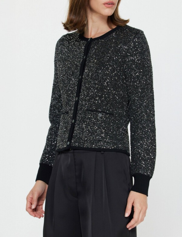 Cardigan Lentejueleas NEGRO