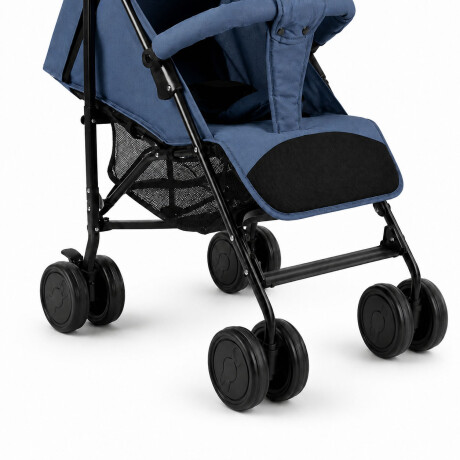 Coche Paraguitas Bebe Reclinable Plegable Compacto 8 Ruedas Azul