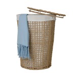 CESTO C/TAPA/FUNDA D42X55CM TEJ CORDON PAPEL NAT. CESTO C/TAPA/FUNDA D42X55CM TEJ CORDON PAPEL NAT.