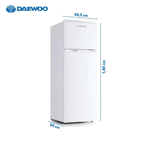 Heladera con freezer Daewoo 207Lts Sistema frio humedo Color blanco