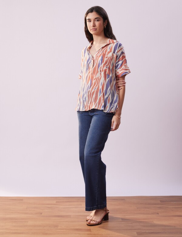 Blusa Brillos MULTI/ROJO