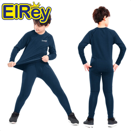 Conjunto Deportivo Camiseta termica Calza Niños X3 Vst006010-az-130