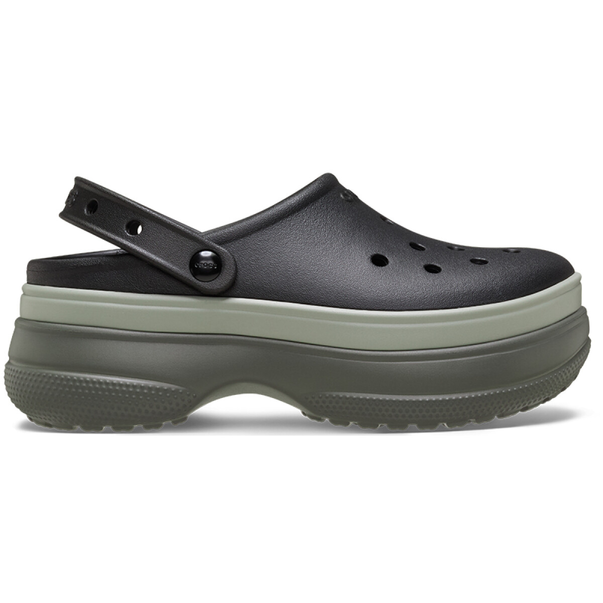 Classic Stacked Clog - Negro 
