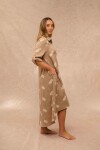 VESTIDO MILDA ESTAMPADO BEIGE VESTIDO MILDA ESTAMPADO BEIGE