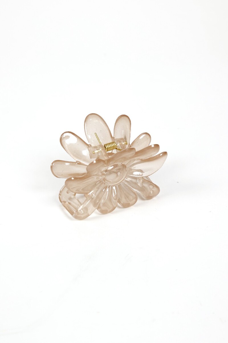 Pinza De Pelo Flor - Camel 
