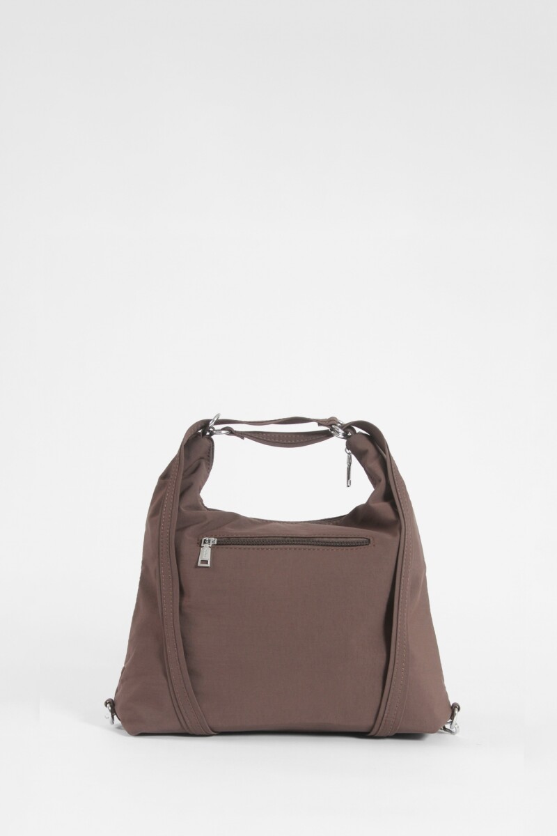 Hobo mochila con llavero removible chocolate