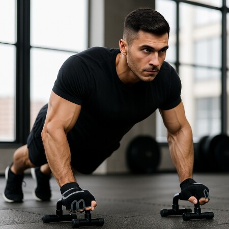 BARRAS PUSH UP FIJAS PARA LAGARTIJAS NEGRO