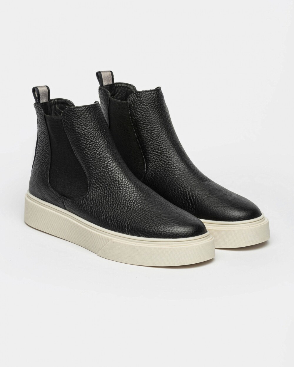 Sneaker Billie En Cuero Graneado Negro