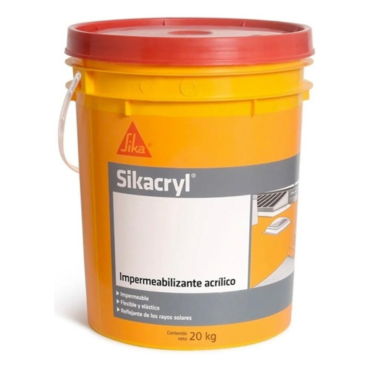 Impermeabilizante acrílico Sikacryl 20 kgs Blanco 