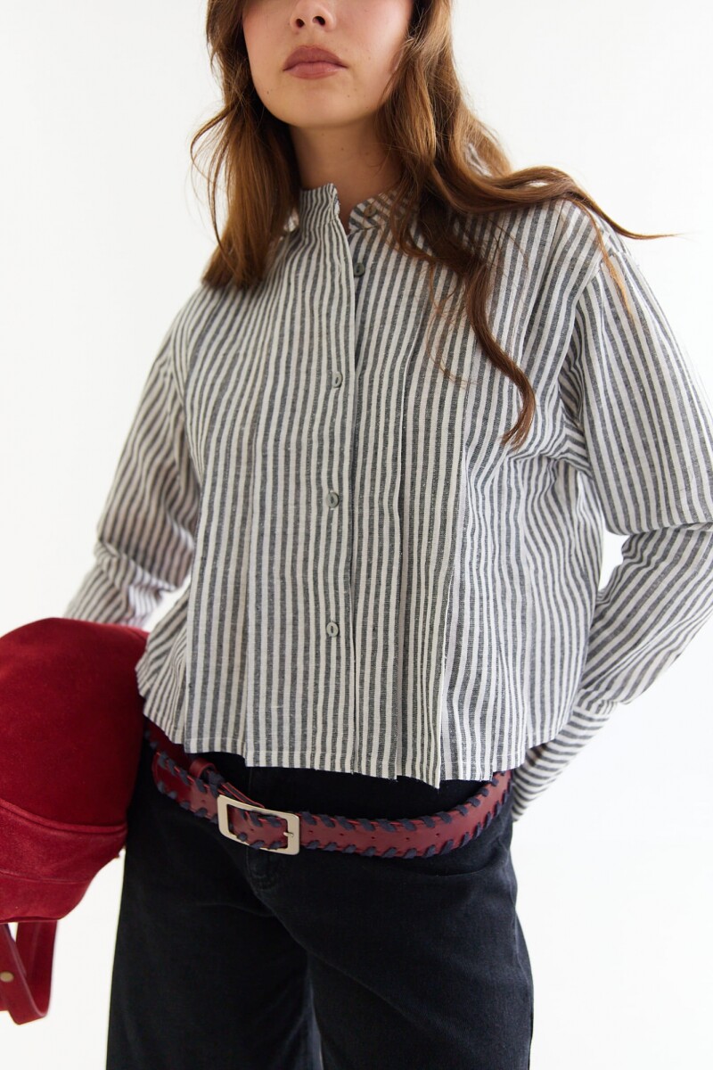 Blusa Fold Blanco y Negro