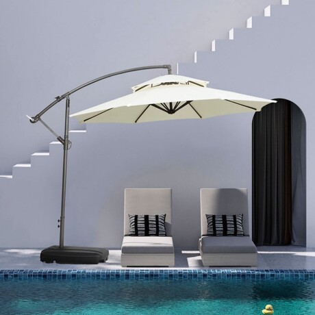 Sombrilla Colgante IPANEMA Doble Capa Blanco Crudo Ø2.7M Sombrilla Colgante IPANEMA Doble Capa Blanco Crudo Ø2.7M