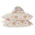 Juego de Sabanas 2 Plazas Suaves Estampado Calidad Frescas Variante Diseño Flores Color Beige