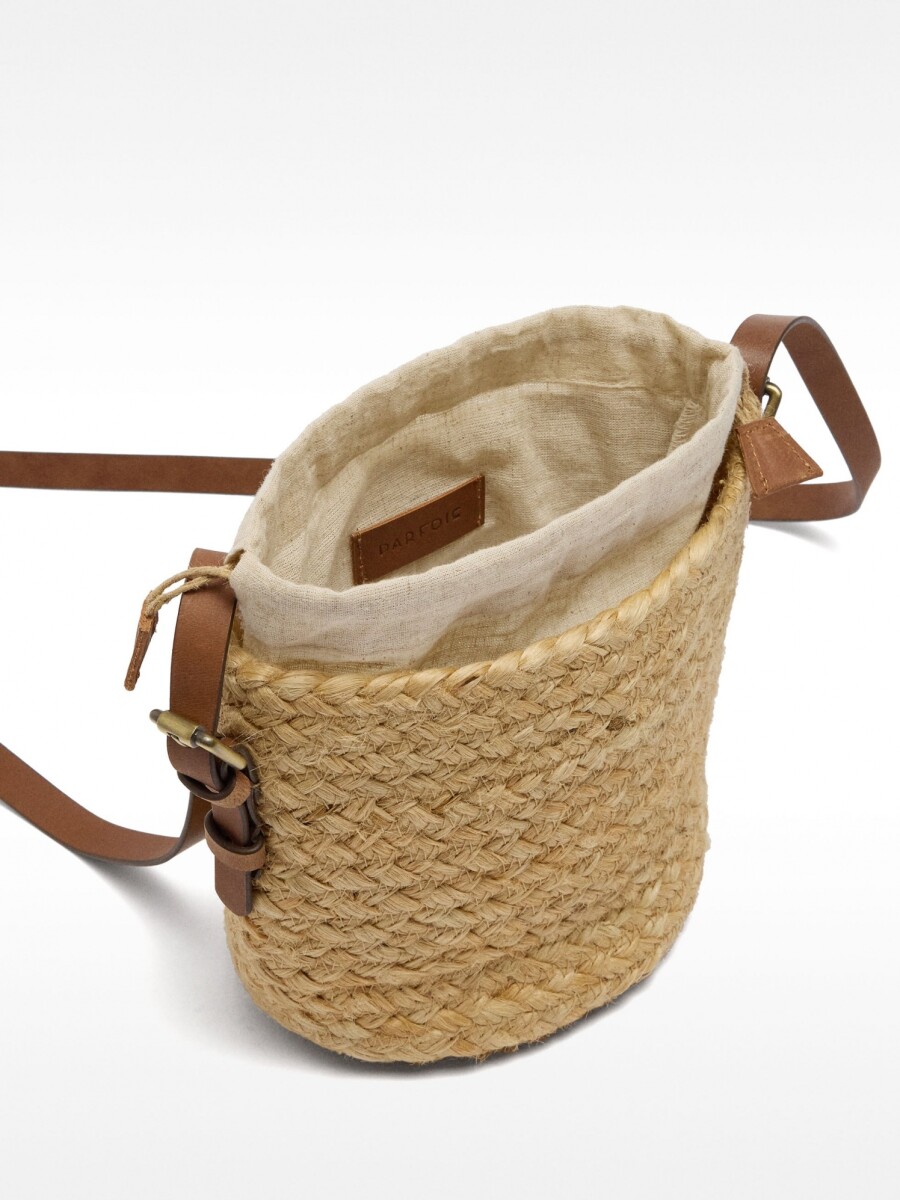 Bolso Bombonera De Yute natural