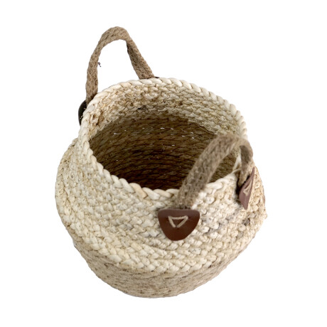CESTO COMBINADO YUTE Y PAJA C/ASAS CESTO COMBINADO YUTE Y PAJA C/ASAS