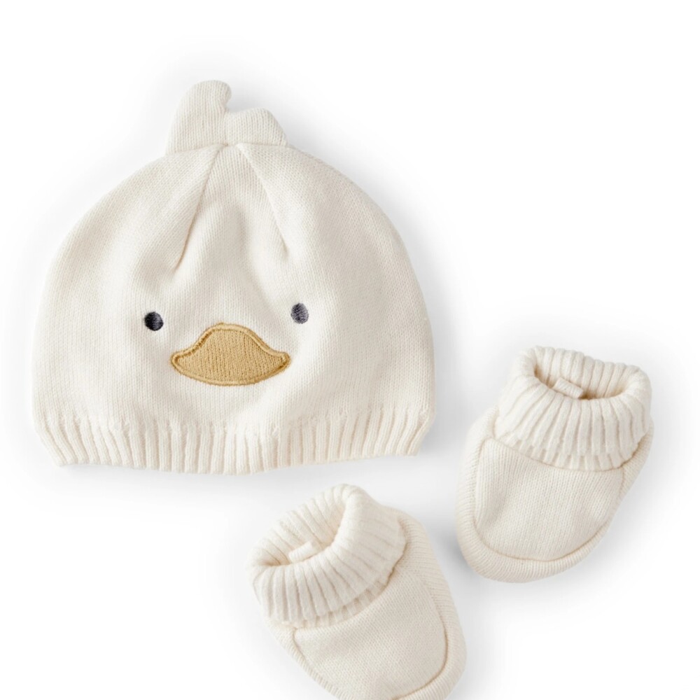 Set Gorro y escarpines de algodón carters beige