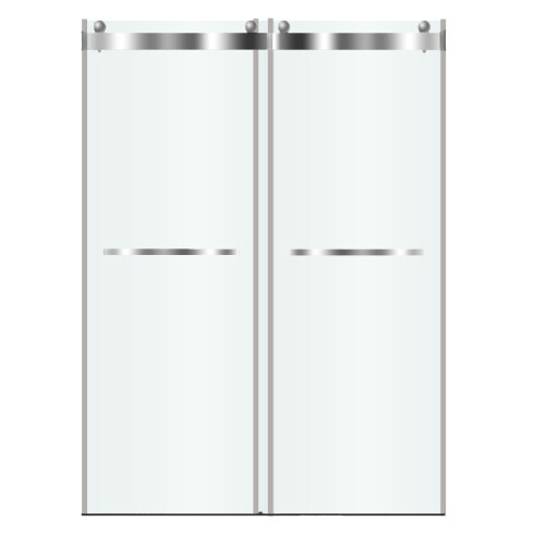 Mampara de Vidrio 8mm con Perfiles de Aluminio 120x200 cm GRIS